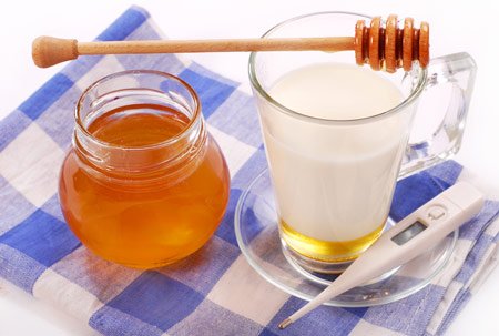 Молоко з медом від болю в горлі – рецепт приготування
